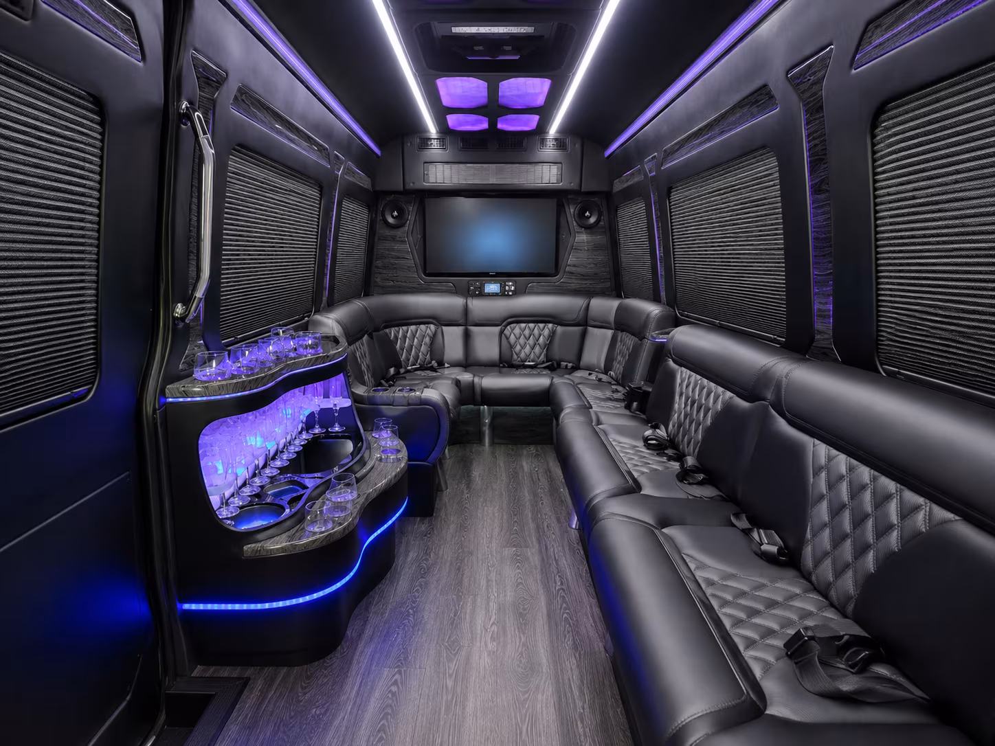provo 15 passenger party bus interior