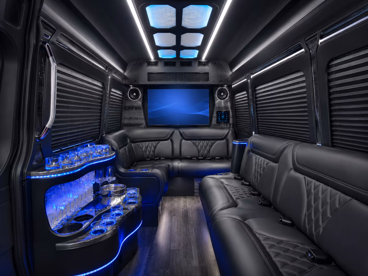 provo 40 passenger party bus interior