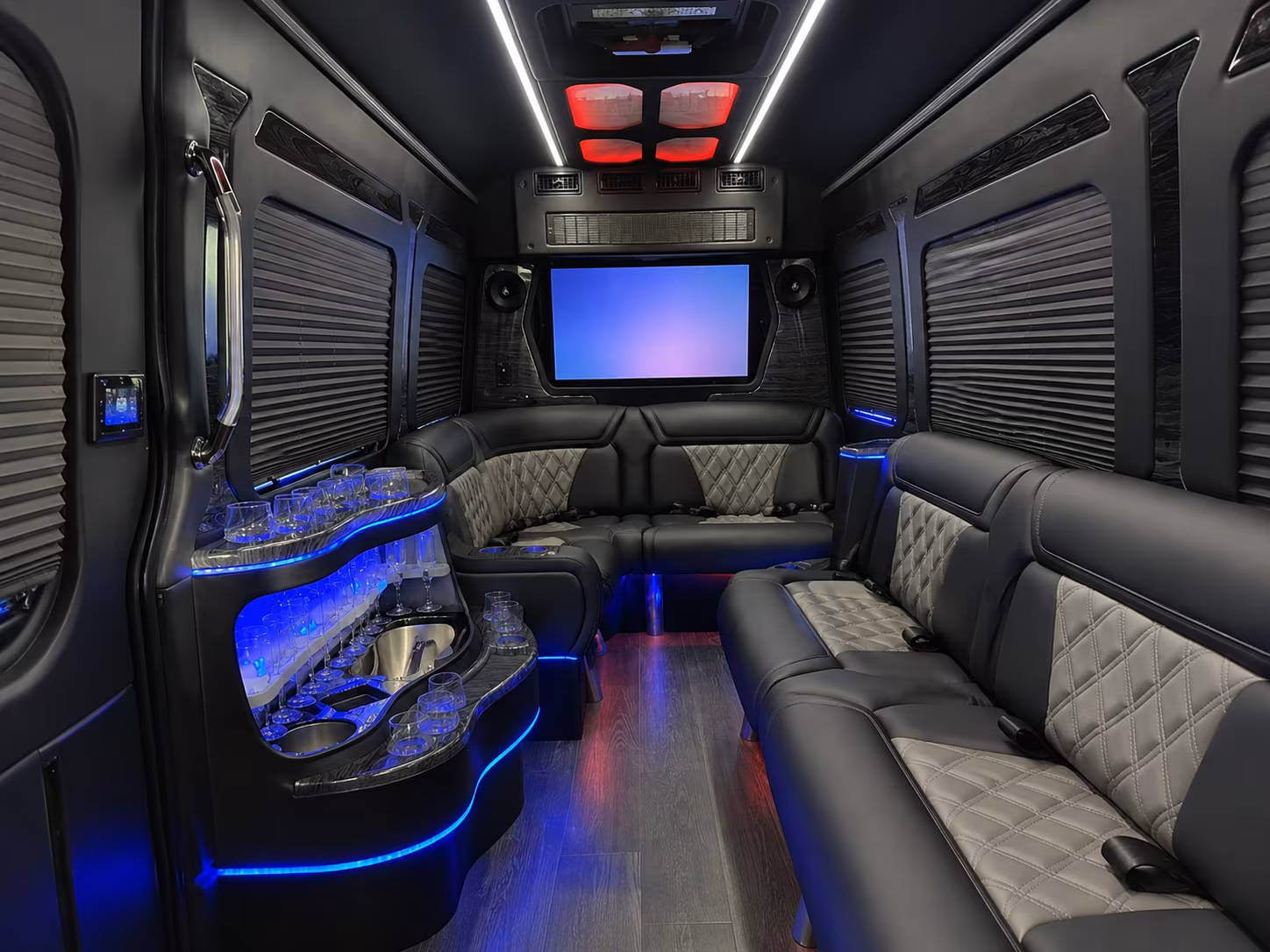 provo 50 passenger party bus inside